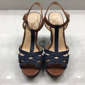 Jessica Simpson denim wedges